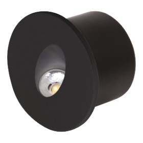 LED-Einbau-Treppenhausleuchte RUBY 3W schwarz