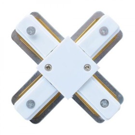 Schienenleuchtenverbinder Х-Connector / Max. 16A, Weiß Schienenleuchtenverbinder Х-Connector / Max. 16A, Weiß