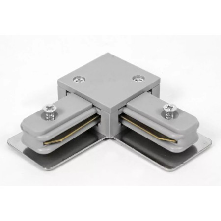 Schienenleuchtenverbinder L-Verbinder / Max. 16A, Silber