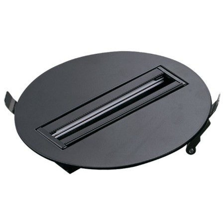 Monopoint Lampensockel für Lichtschiene, rund, Schwarz