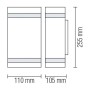 Garten Wandleuchte GardenIA-2 2xGU10 chrom ohne Wandleuchte