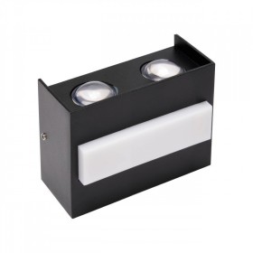 Led Garten Wandleuchte TWIST-7 7W Schwarz 4200K Led Garten Wandleuchte TWIST-7 7W Schwarz 4200K