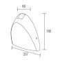 LED Garten Wandleuchte SEGMENT 24W 4200K, Schwarz