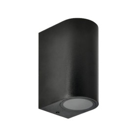 Led Garten Wandleuchte MAMBA Rund Schwarz 2xGU10 Led Garten Wandleuchte MAMBA Rund Schwarz 2xGU10