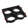 Downlight-Armatur für Modul-9 und Modul-G, RECESSED-SQ4 GU10 Max. 10W Quadratisch Schwarz