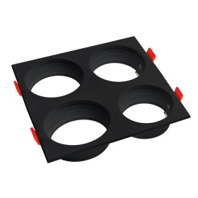 Downlight-Armatur für Modul-9 und Modul-G, RECESSED-SQ4 GU10 Max. 10W Quadratisch Schwarz