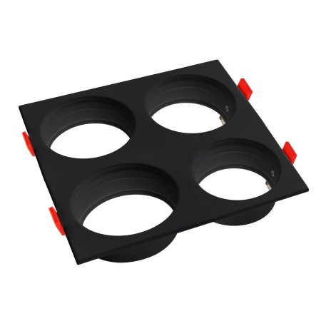 Downlight-Armatur für Modul-9 und Modul-G, RECESSED-SQ4 GU10 Max. 10W Quadratisch Schwarz