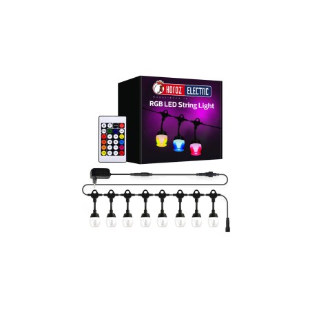 LED Lichterkette SET 12W/je Birne PARADISE Koppelbar 18m / 24Birnen RGB Schwarz