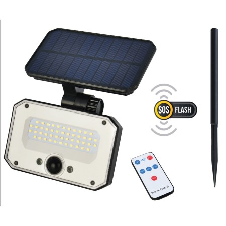 LED Faltbarer Solarprojektor mit PIR-Sensor SPARROW-16 16W 6400K