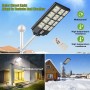 LED Solar Straßenlaterne GRAND/XL-1200 1200W 6400K Schwarz IP65