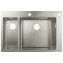 hansgrohe S712-F655 Einbauspüle 180/450 mit 2 Becken, ohne Abtropffläche