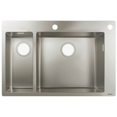hansgrohe S712-F655 Einbauspüle 180/450 mit 2 Becken, ohne Abtropffläche