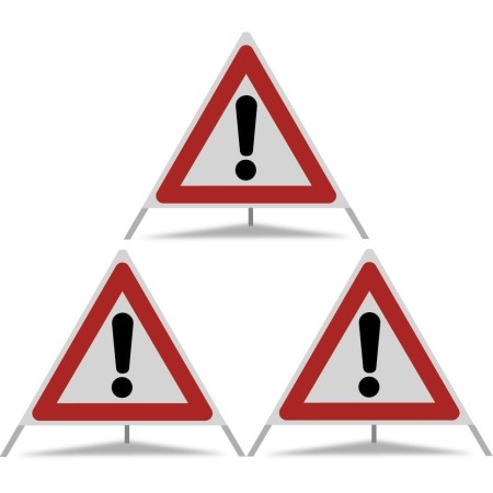 FALTSIGNAL Var.4, Vollreflex R2, komplett mit Etui