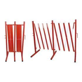 Absperrgitter - Scherengitter aus Stahl rot/weiss Absperrgitter - Scherengitter aus Stahl rot/weiss