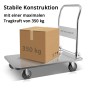 Universal-Plattformwagen klappbar mit 350 kg Tragkraft, rutschhemmender Ladefläche