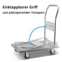Universal-Plattformwagen klappbar mit 150 kg Tragkraft, rutschhemmender Ladefläche