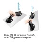Doppel-Saugheber 2er Set mit je 100 kg Tragkraft für Glas, Fliesen, Bleche und Laminat