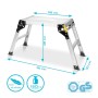 Alu-Arbeitsplattform, Klapptritt mit 150 kg Tragkraft und 48 cm Standhöhe, rutschfesten Sprossen