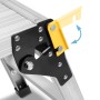 Alu-Arbeitsplattform, Klapptritt mit 150 kg Tragkraft und 48 cm Standhöhe, rutschfesten Sprossen