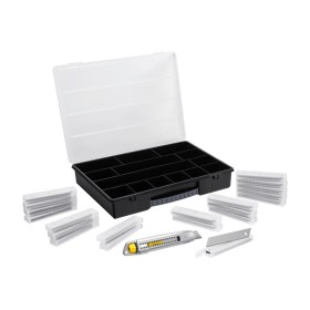STANLEY Klingen-Vorratspack mit 200 Abbrechklingen 18mm und Interlock Cutter in Organizer STANLEY Klingen-Vorratspack mit 200 Abbrechklingen 18mm und Interlock Cutter in Organizer