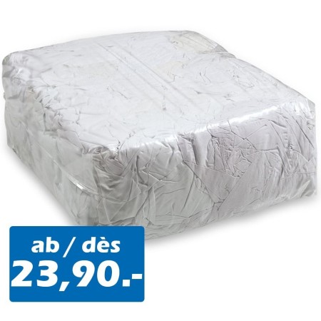 10kg. Putzlappen Weiss – 100 % Baumwolle Trikot Original
