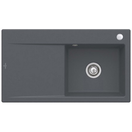 Villeroy & Boch Subway Style 50 FLAT flächenbündige Spüle, Ablaufgarnitur mit Excenterbetätigung, Becken rechts