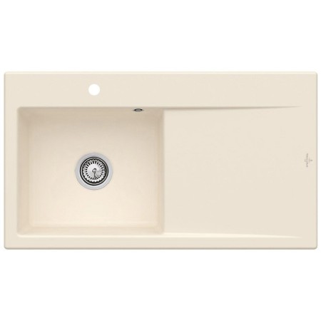 Villeroy & Boch Subway Style 50 Einbauspüle, Ablaufgarnitur mit Handbetätigung, Becken links