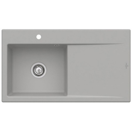 Villeroy & Boch Subway Style 50 Einbauspüle, Ablaufgarnitur mit Handbetätigung, Becken links