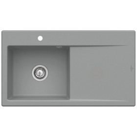 Villeroy & Boch Subway Style 50 Einbauspüle, Ablaufgarnitur mit Handbetätigung, Becken links