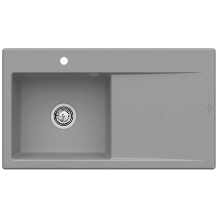 Villeroy & Boch Subway Style 50 Einbauspüle, Ablaufgarnitur mit Handbetätigung, Becken links