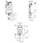 Geberit Kombifix Element für Wand-WC, 108 cm, mit Sigma UP-Spülkasten 12 cm, für Betätigung von vorne