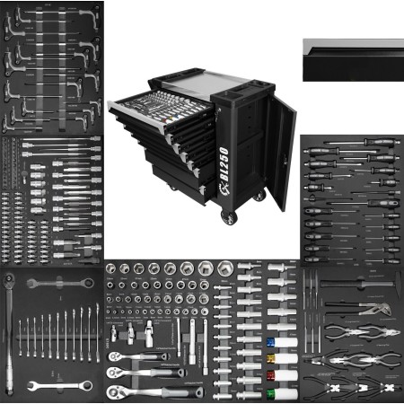 XXL Werkstattwagen 250-teilig, 7 Schubladen
