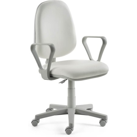 Mayer Bürostuhl myALPHA Kunstleder weiss, Gestell grau