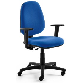 Mayer Bürostuhl myALPHA Stoff blau, Gestell schwarz