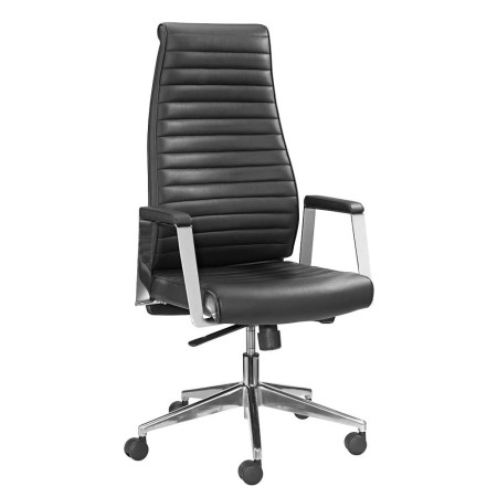 Mayer Chefsessel myDELUXE, 2491 Leder schwarz, Gestell alu