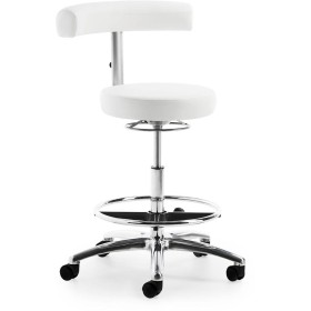 Mayer Arbeitsdrehstuhl myQUIZZ weiss Kunstleder 54-74cm