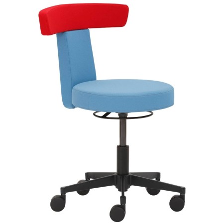 Mayer Arbeitshocker myDUO 1262 KGAS 622 hellblau, rot