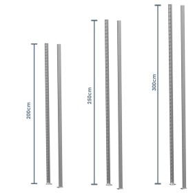 2x Ständerprofile für Evolution-Regale 2m, 2.5m, 3m