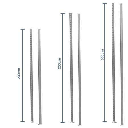2x Ständerprofile für Evolution-Regale 2m, 2.5m, 3m