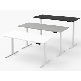 Move-3 Elektrisch höhenverstellbarer Schreibtisch rechteckig, T-Fuss-Gestell 160-180cm