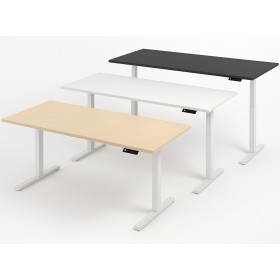 Move-4 Elektrisch höhenverstellbarer Schreibtisch rechteckig, T-Fuss-Gestell 160-200cm