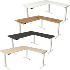 Move-4 Elektrisch höhenverstellbarer Schreibtisch L-Form, 180x80cm - Anbau 100x60cm