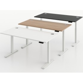Move-2 Elektrisch höhenverstellbarer Schreibtisch rechteckig, T-Fuss-Gestell 140-180cm