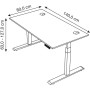 Move-2 Elektrisch höhenverstellbarer Schreibtisch rechteckig, T-Fuss-Gestell 140-180cm