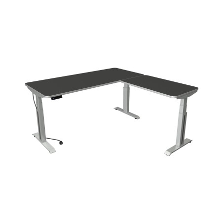 Move-3 Premium Elektrisch höhenverstellbarer Schreibtisch L-Form, 200x100cm - Anbau 120x80cm