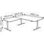 Move-3 Premium Elektrisch höhenverstellbarer Schreibtisch L-Form, 180x80cm - Anbau 100x60cm