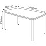 Prime Schreibtisch rechteckig, 4-Fuss-Gestell 160 - 200cm