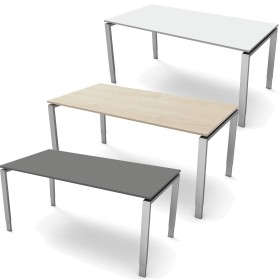 StageOne höhenverstellbarer Schreibtisch rechteckig, 4-Fuss-Gestell 160x80cm