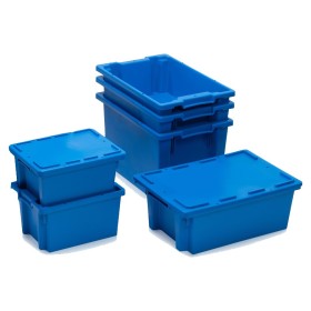 Contenitore impilabile SN chiuso Blu