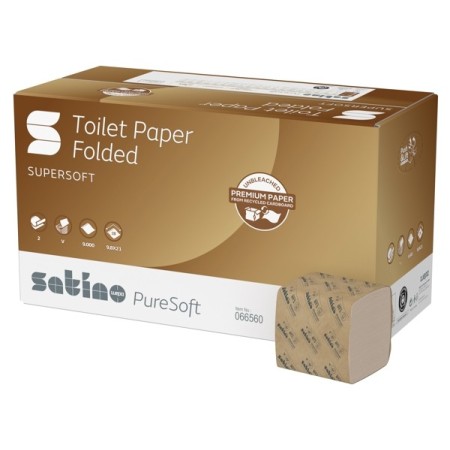 Satino PureSoft Toilettenpapier Einzelblatt - BT1 System 9000 Blatt